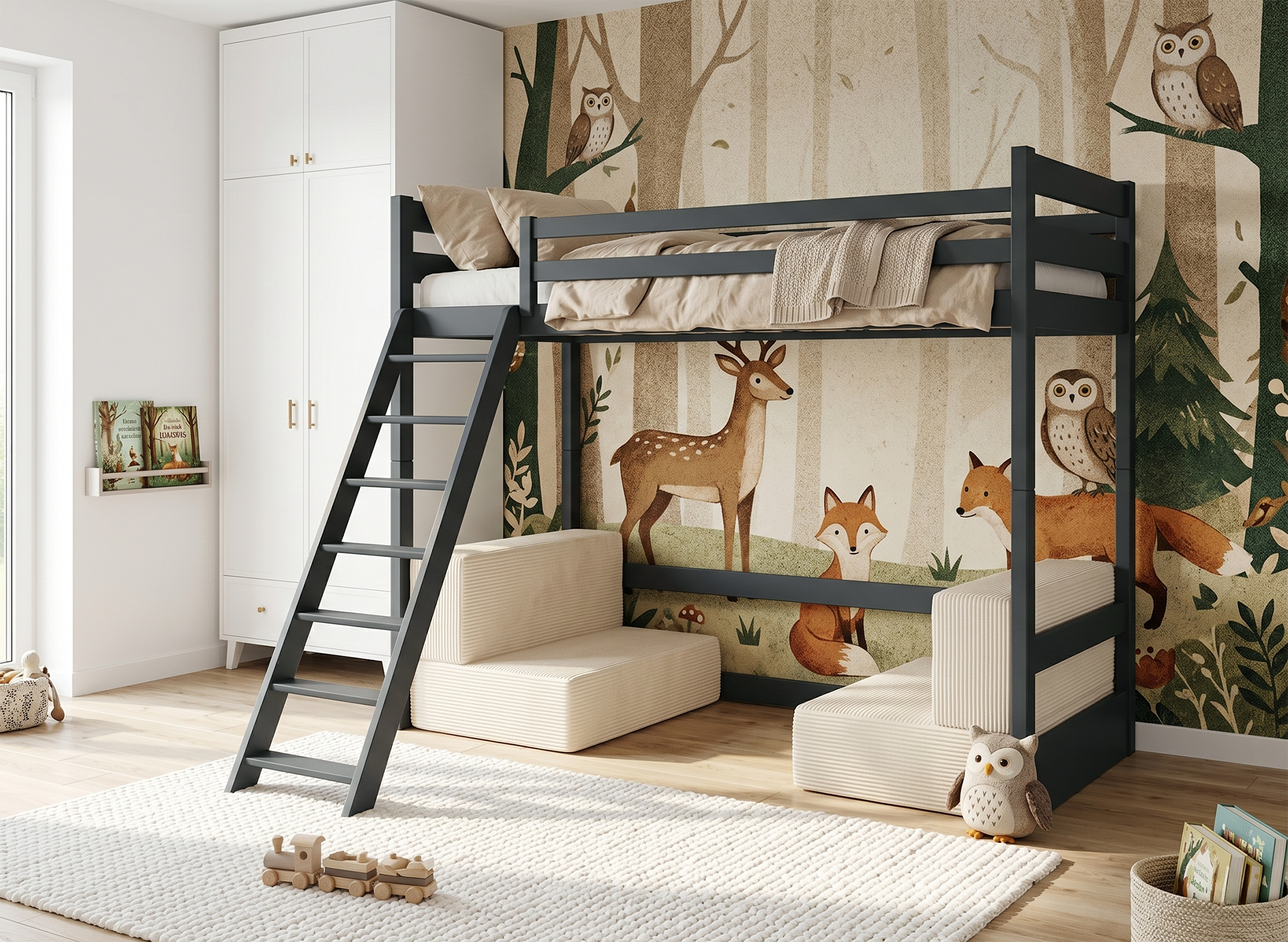 SOFENA bunk loft bed with modular sofa – Lano Meble